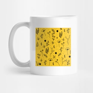 Yellow flowers field Mug